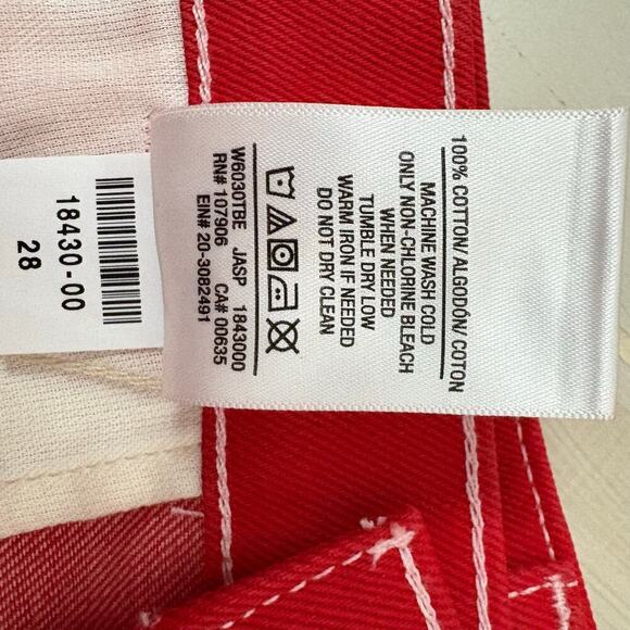 Hudson Carpenter Short Women’s 
Sz 28 Jasper (red) Utility Hammer Loop Raw Hem - Picture 12 of 13